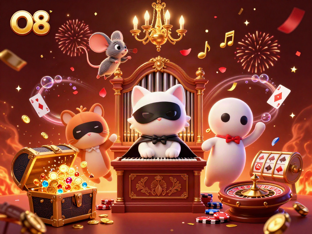 Engage with O8, showcasing a vibrant casino atmosphere filled with magic, excitement, and winning potential.