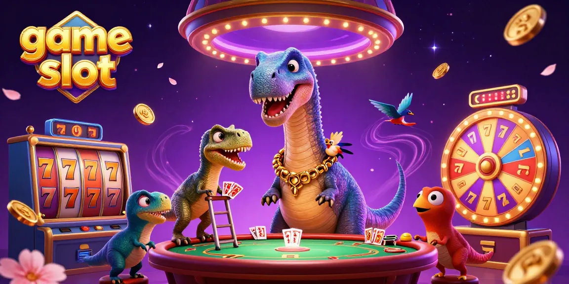 Experience the thrill of game slot action with vibrant characters and dynamic casino elements.