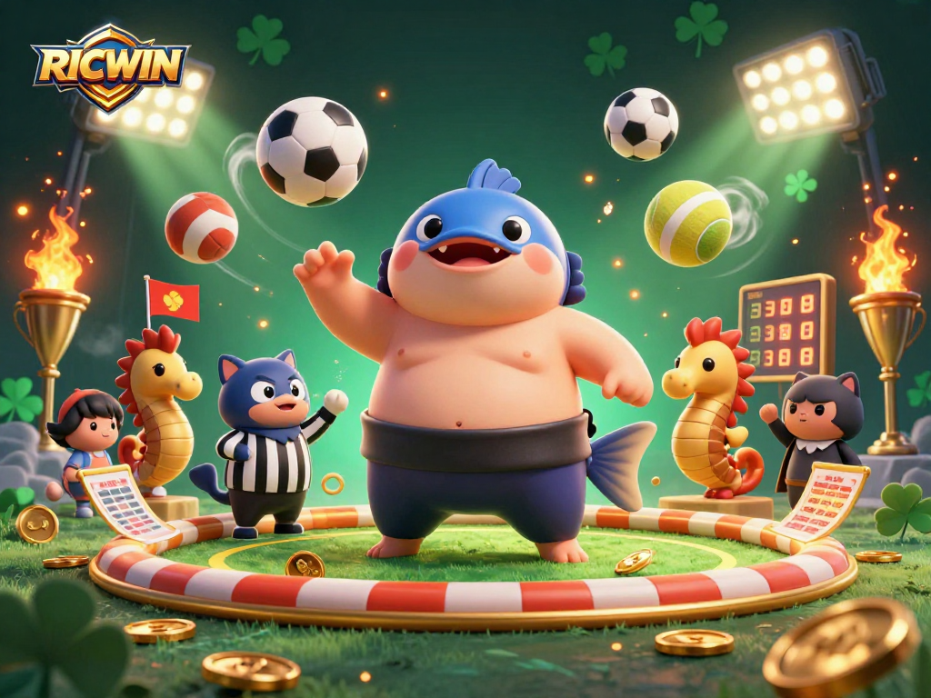 Bet on RICWIN while watching the exciting underwater ring match with lively sports bets.